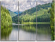 "Majestic Lake between Forest" Metal Wall Art, 3 Panels, 36"x28"
