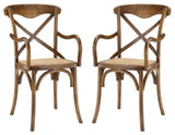 Gear Dining Armchair Set of 2, Walnut