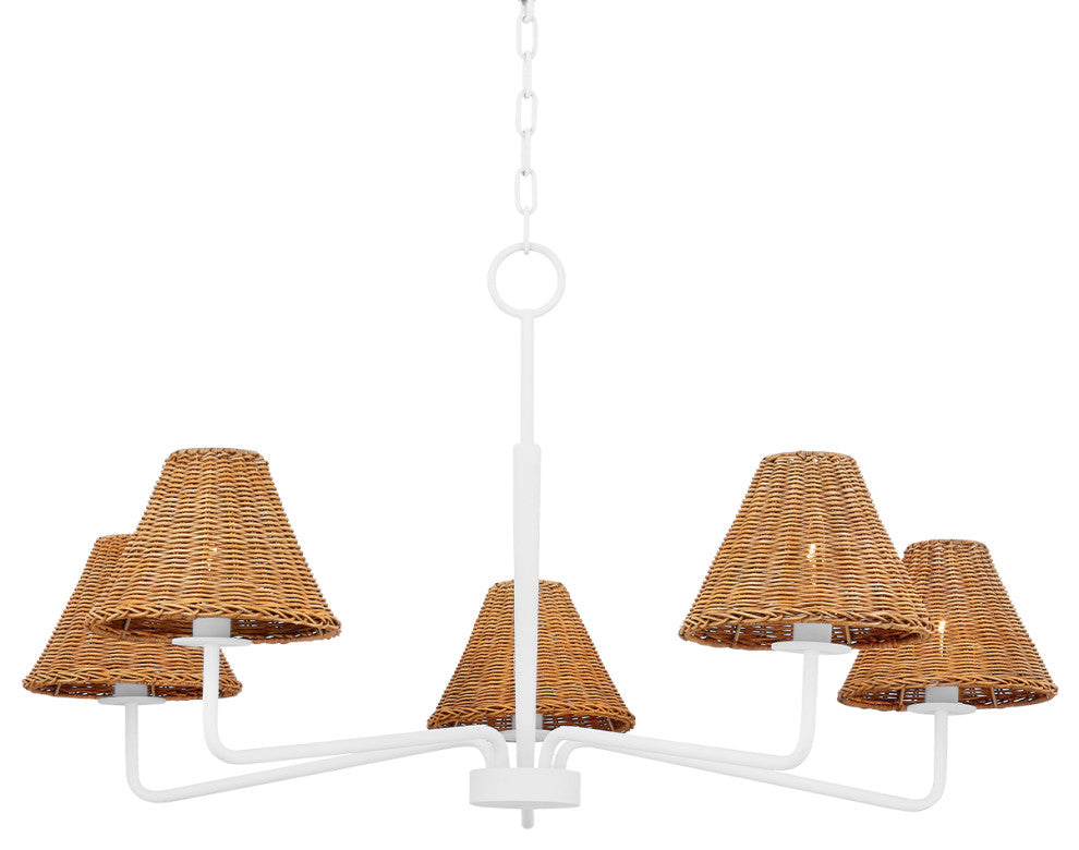 Issa 6-Light Chandelier Texture White