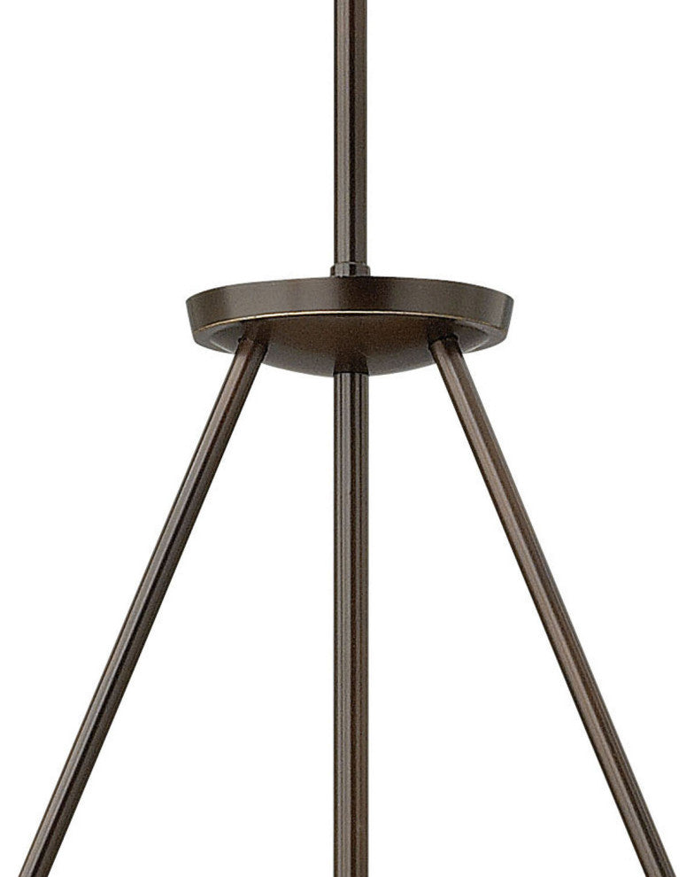 Hinkley Hathaway Large Pendant, Olde Bronze With Etched White Glass