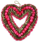 Twig Heart-Shaped Artificial Wreath, Pink, 13.5"