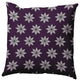 Plum Colored Christmas Stars Christmas Polyester Throw Pillow, 16"x16"
