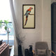 Tropical Parrot Dimensional Collage Wall Art Under Glass