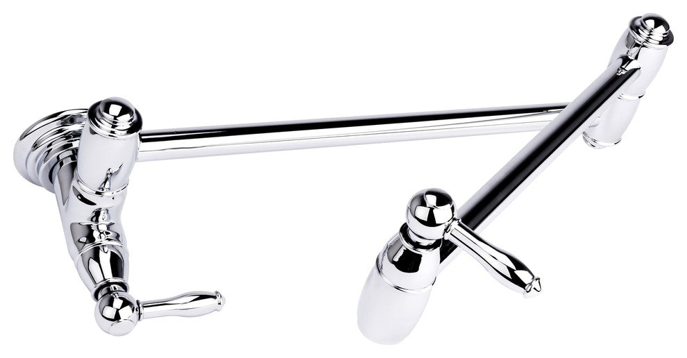 Traditional Wall-Mount Pot Filler in Chrome