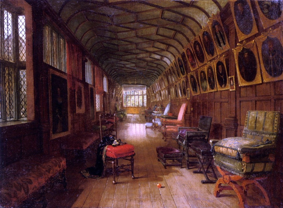Louise Rayner The Brown Gallery, Knole Kent, 21"x28" Wall Decal