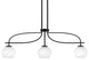 Cavella 3 Light Island Light, Matte Black Finish, 5.75" White Marble Glass