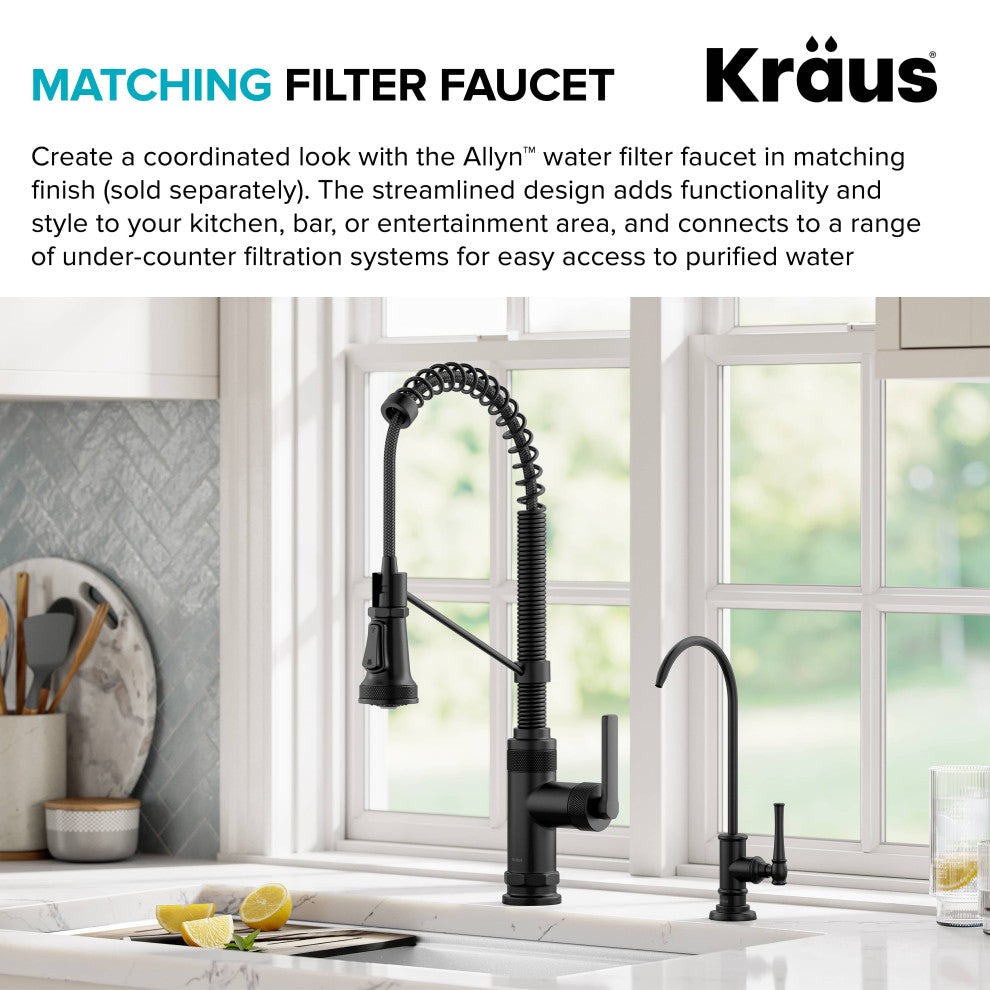 KRAUS Allyn Commercial Style 2-Function 1-Handle Pull Down Kitchen Faucet MB