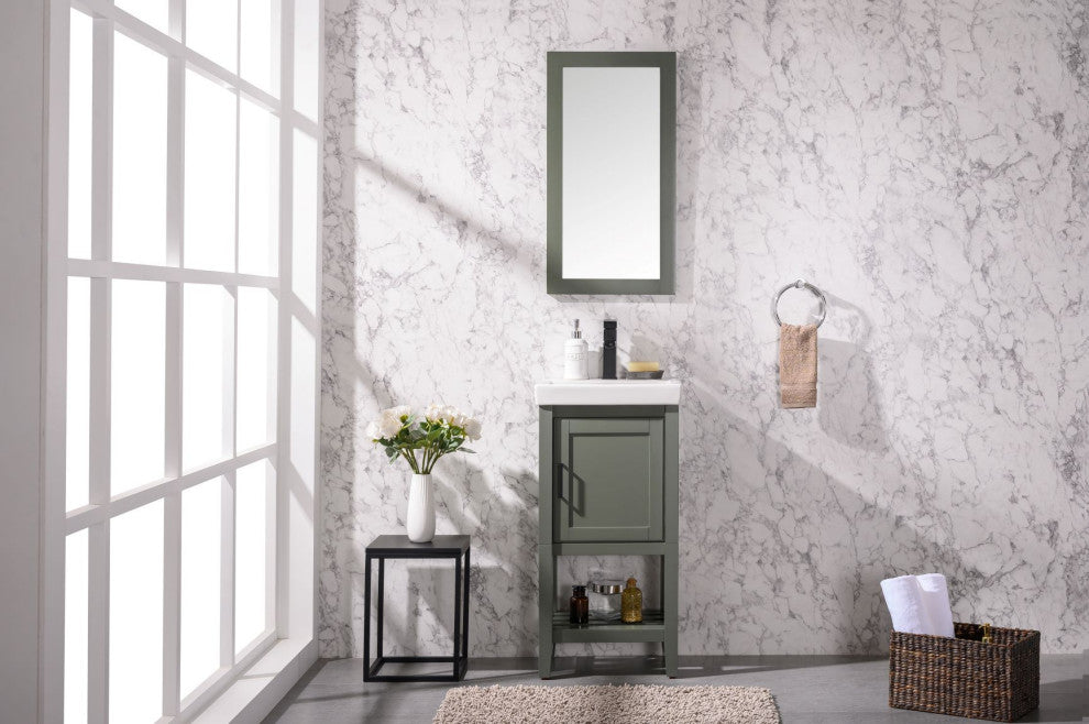 18" Pewter Green Sink Vanity