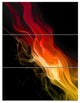 Yellow Red 3d Abstract Waves, Contemporary Abstract Wall Art, 28x36, 3 Panels