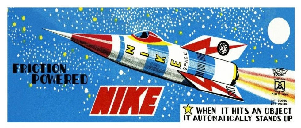 "Friction Powered Nike" Digital Paper Print by Retrorocket, 32"x14"