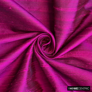 Dark Fuchsia Pink Silk Dupioni Fabric By The Yard, 6 Yards For Curtain, Dress