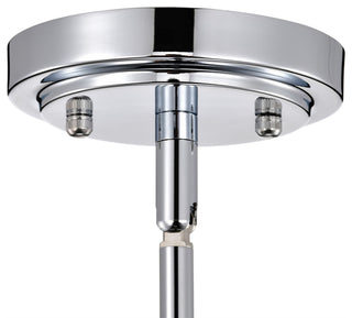 1-Light Chrome Modern Pendant With Globe-shaped Clear Glass Shade