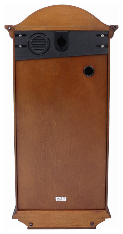 Seiko Clocks, Gold Tone and Arched Wall Clock With Pendulum and Dual Chimes