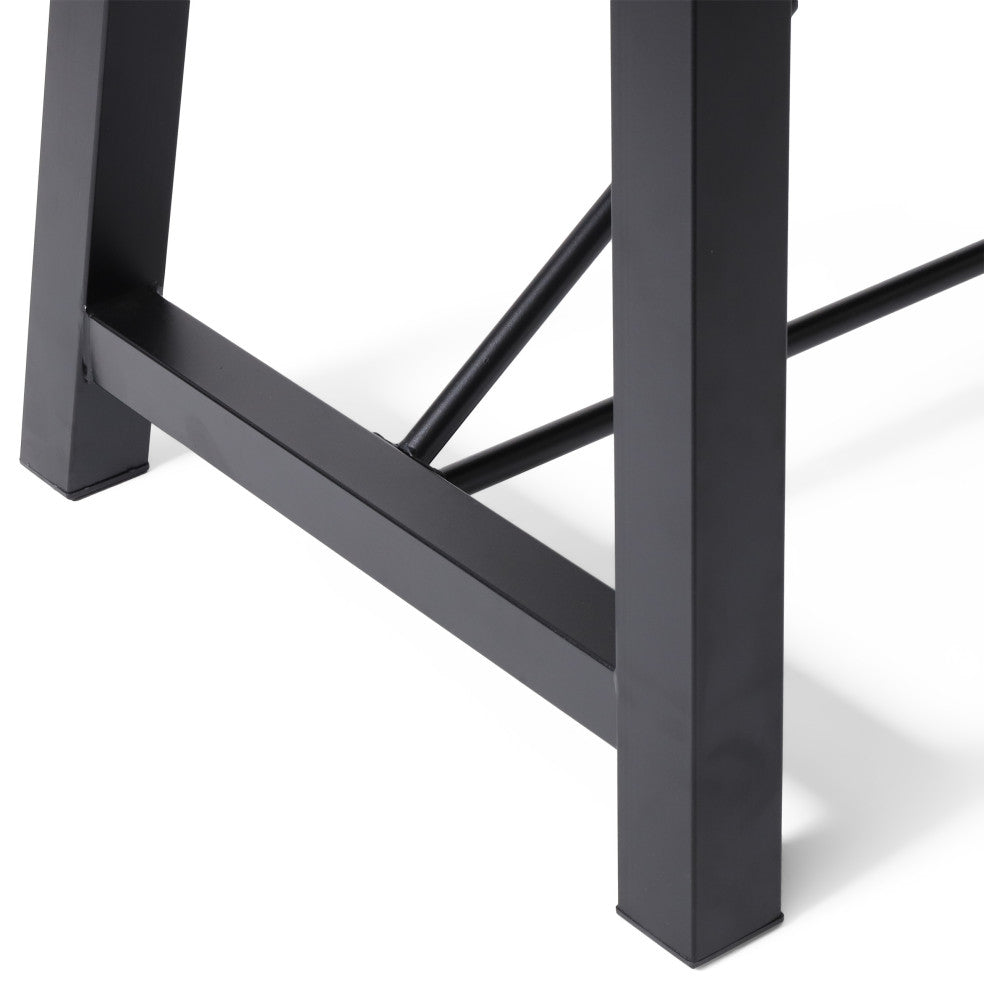 Southview Contemporary Iron and Wood 7-Piece Dining Set, Black