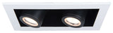 Silo LED Multiple Two-Light non-IC Airtight Housing, Light 3000K, White Black