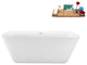 59" Streamline N3700ORB Soaking Freestanding Tub and Tray With Internal Drain