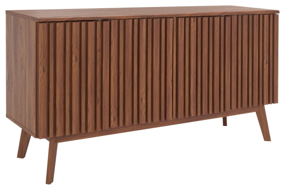 Safavieh Helena 4 Door 4 Shelf Media Stand, Walnut