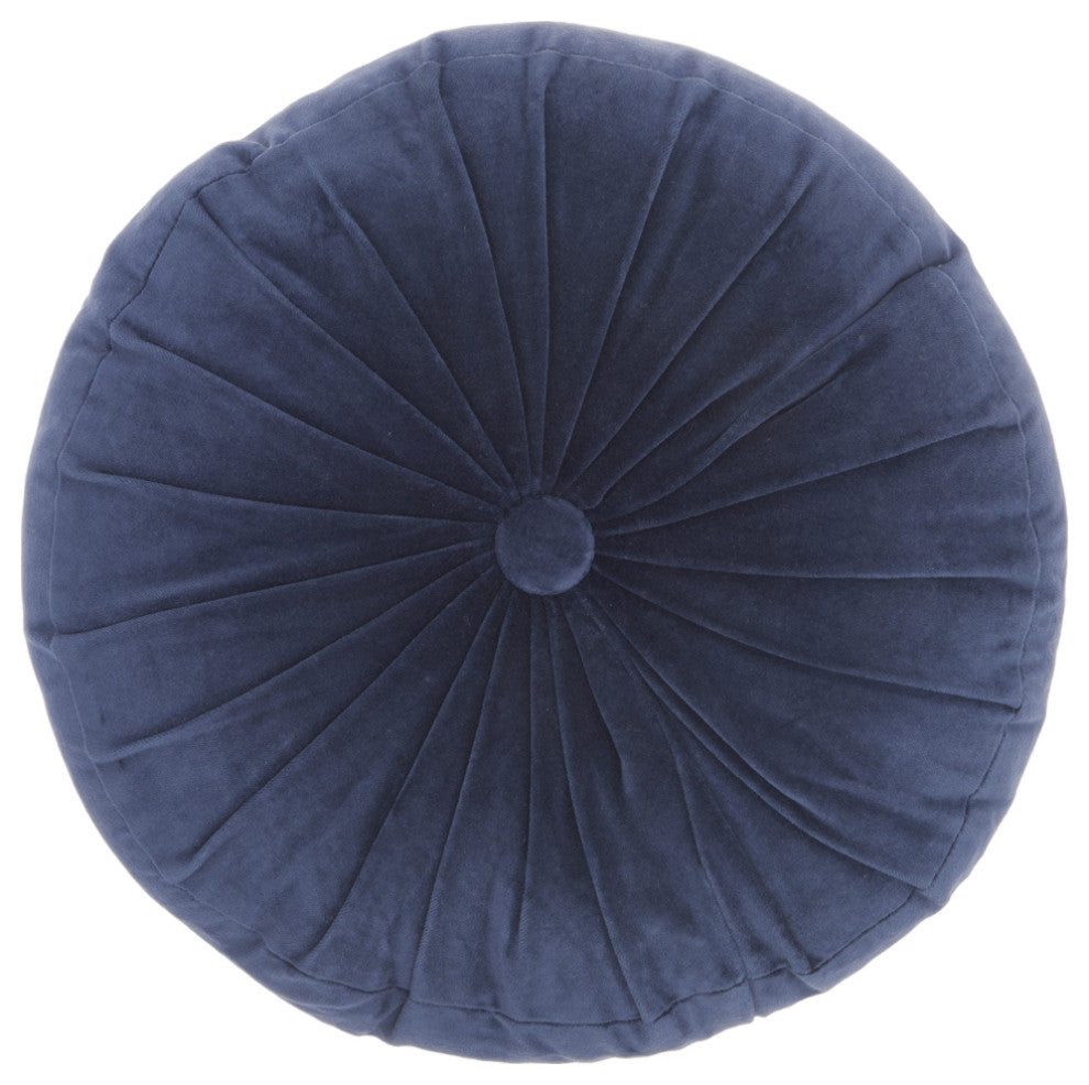16" X 16" Multicolor Round Velvet Throw Pillow
