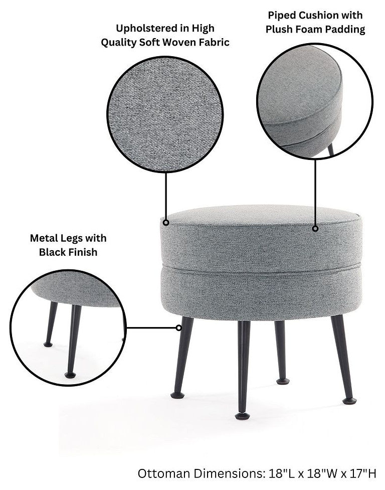 Manhattan Comfort Bailey Ottoman, Set of 2