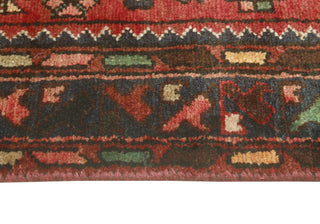 Fine Vintage Distressed Adofo Red/Charcoal Runner, 3'2 x 9'11