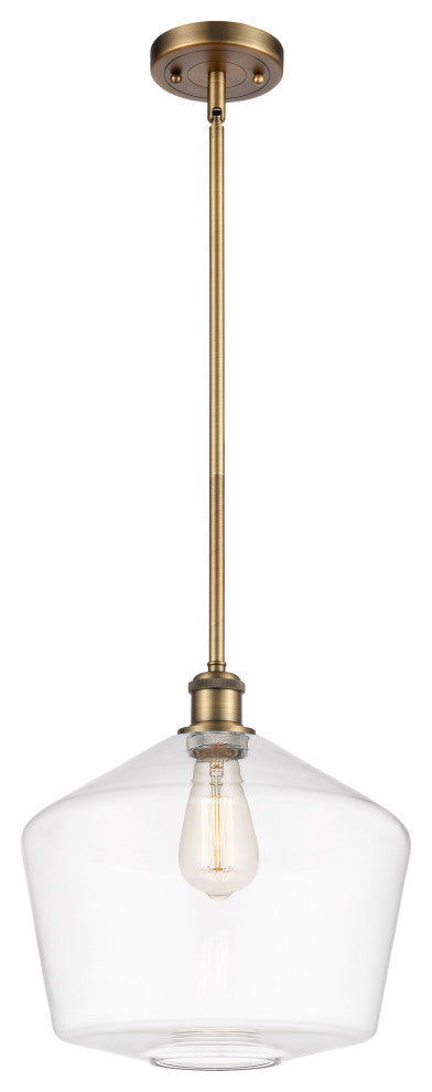 Innovations 516-1S-BB-G652-12 1-Light Mini Pendant, Brushed Brass