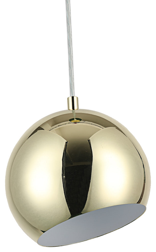 CHLOE Lighting Ironclad Contemporary 1-Light Mini Pendant, Plated Gold