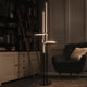 Sketch 64" Minimalist Metal Integrated LED Floor Lamp, Black