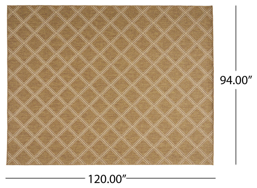 Althoff Indoor/Outdoor Area Rug, Natural, 120 W X 94 D X 0.16 H