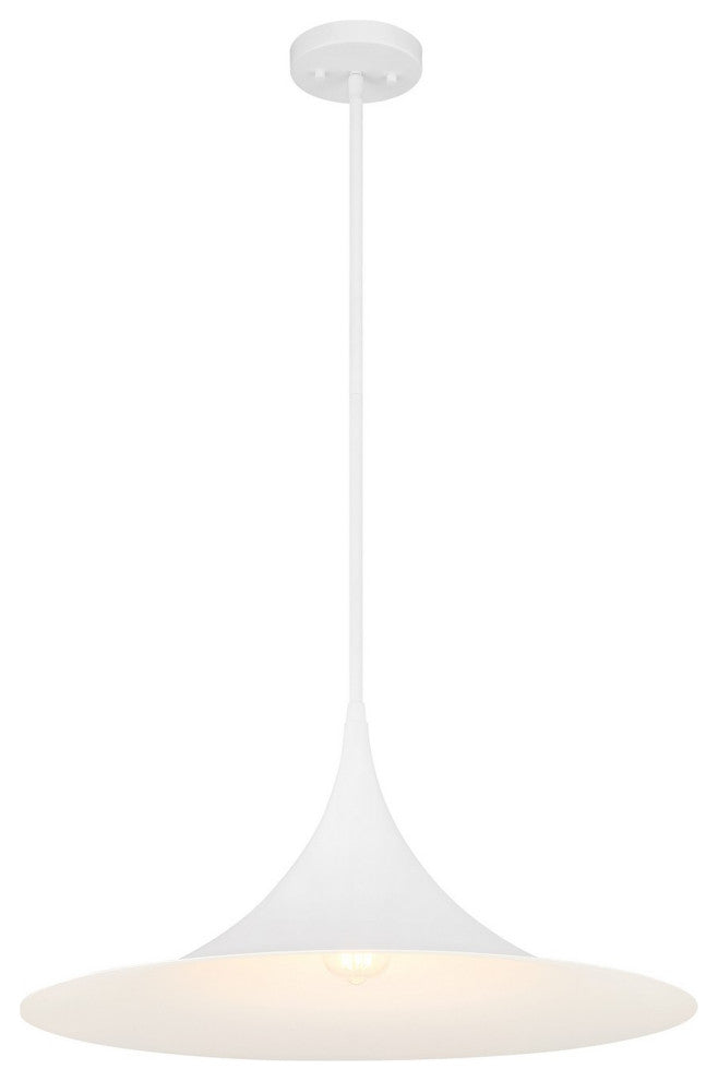 Bowdin 1-Light Pendant, Bisque White