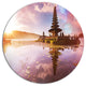 Beautiful Ulun Danu Temple, Landscape Large Disc Metal Wall Art, 36"