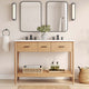 Zaire 48" Double Sink Bathroom Vanity - Natural White