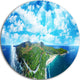 Panoramic Acadia National Park, Landscape Photo Disc Metal Artwork, 36"