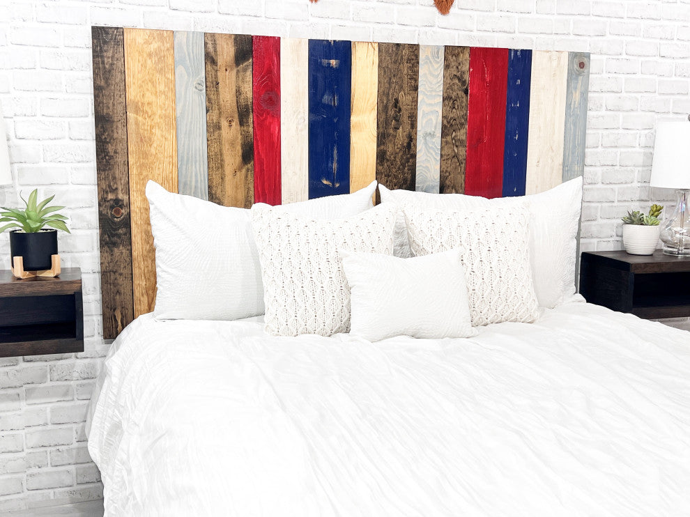 Handcrafted Headboard, Leaner Style, Americana Mix, Queen