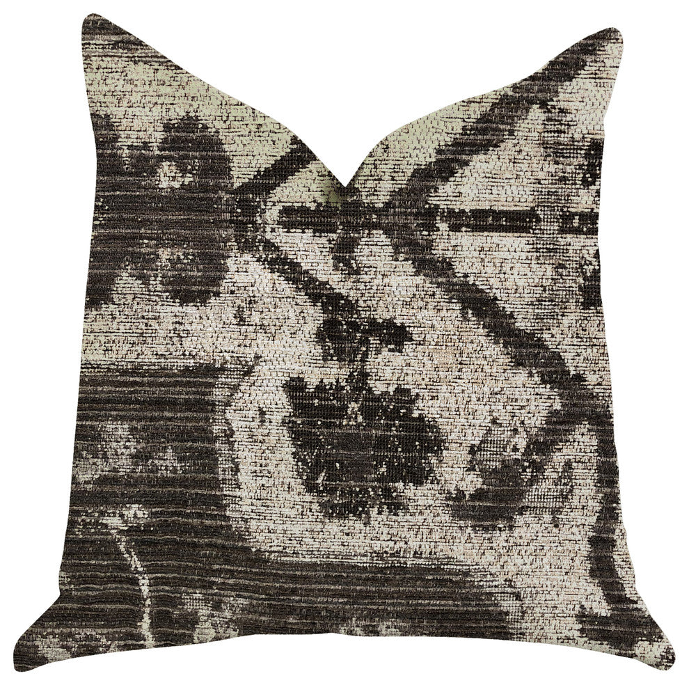 Metro Pulse Beige and Gray Tones Luxury Throw Pillows, 20"x20"