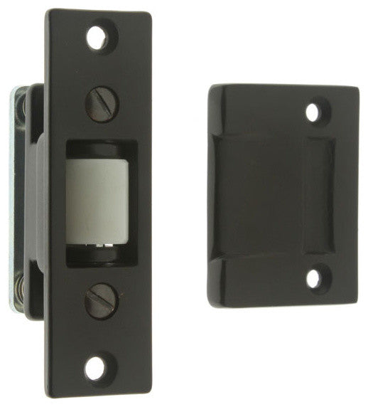 Solid Brass Heavy Duty Silent Roller Latch With Square Strike, Oil-Rubbed Bronze
