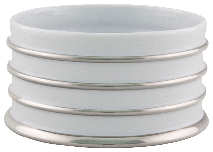 Arienne Bottle Stand, White & Platinum