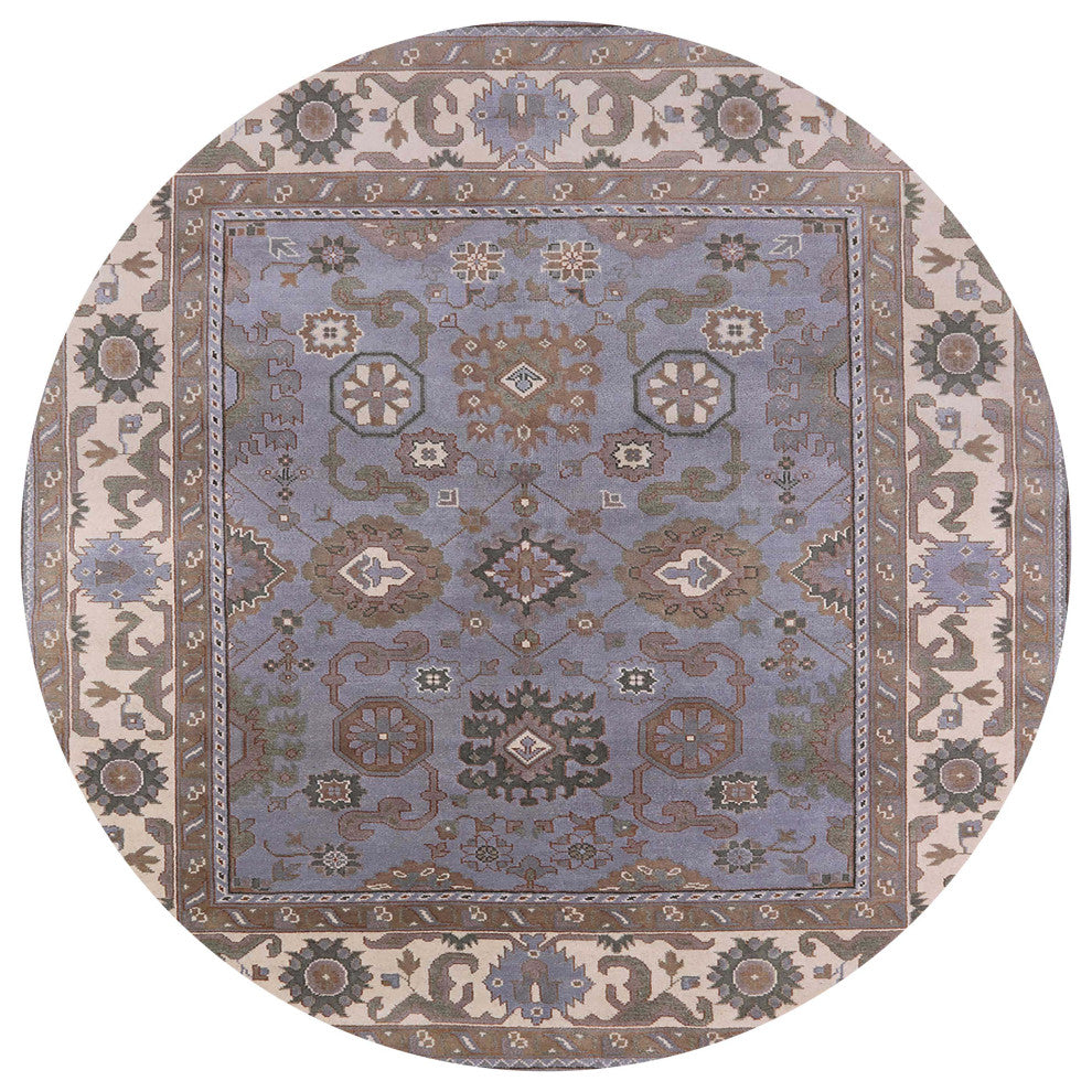 Ahgly Company Indoor Round Mid-Century Modern Area Rugs, 6' Round