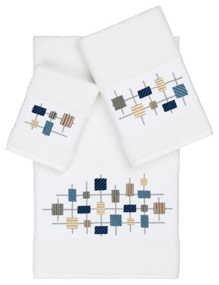 Khloe 3 Piece Embellished Towel Set