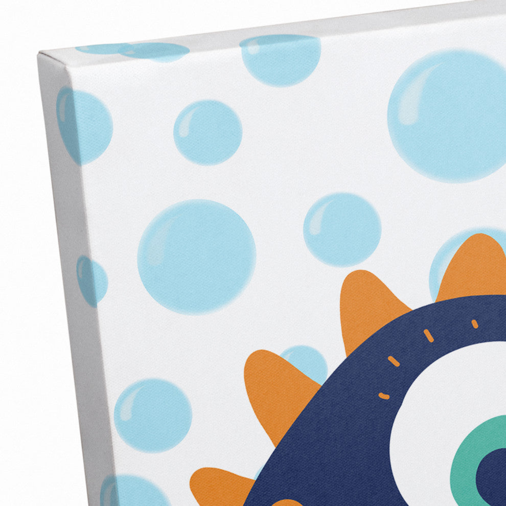 Blue Sea Monster 11x14 Canvas Wall Art