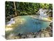 "Blue Erawan Waterfall" Landscape Canvas Photo Print, 20"x12"