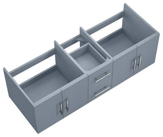 Geneva Transitional Dark Grey 60" Vanity Cabinet Only