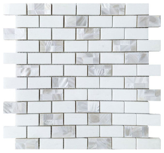 Tahitian Pearl, Thassos Marble with White Pearl Tile