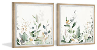 New Leaves Diptych, 2-Piece Set, 24x24 Panels