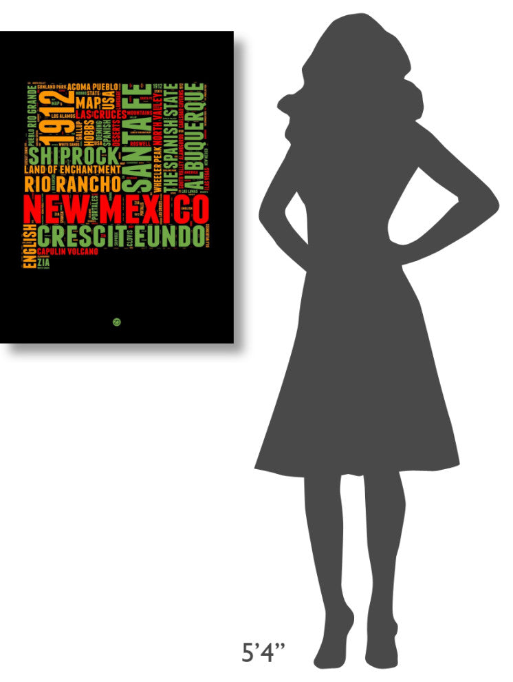 "New Mexico Word Cloud 1" Fine Art Print