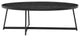 47" Black Metal Oval Coffee Table