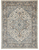 Nourison Quarry Qua05 Traditional Rug, Ivory and Gray, 3'9"x5'9"
