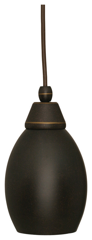 Cord Mini Pendant, Dark Granite/Dark Granite Cone Metal Shade