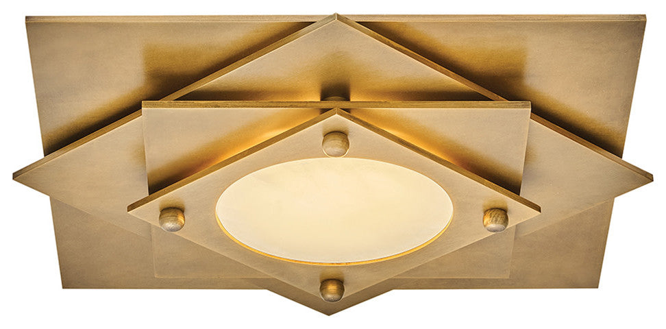 Fredrick Ramond Claude Medium Led Flush Mount, Heritage Brass