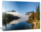 Bohinj Lake Panorama, Seashore Canvas Art Print, 60"x28"