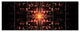Brown Butterfly Pattern on Black, Abstract Art on Canvas, 70"x28", 6 Panels